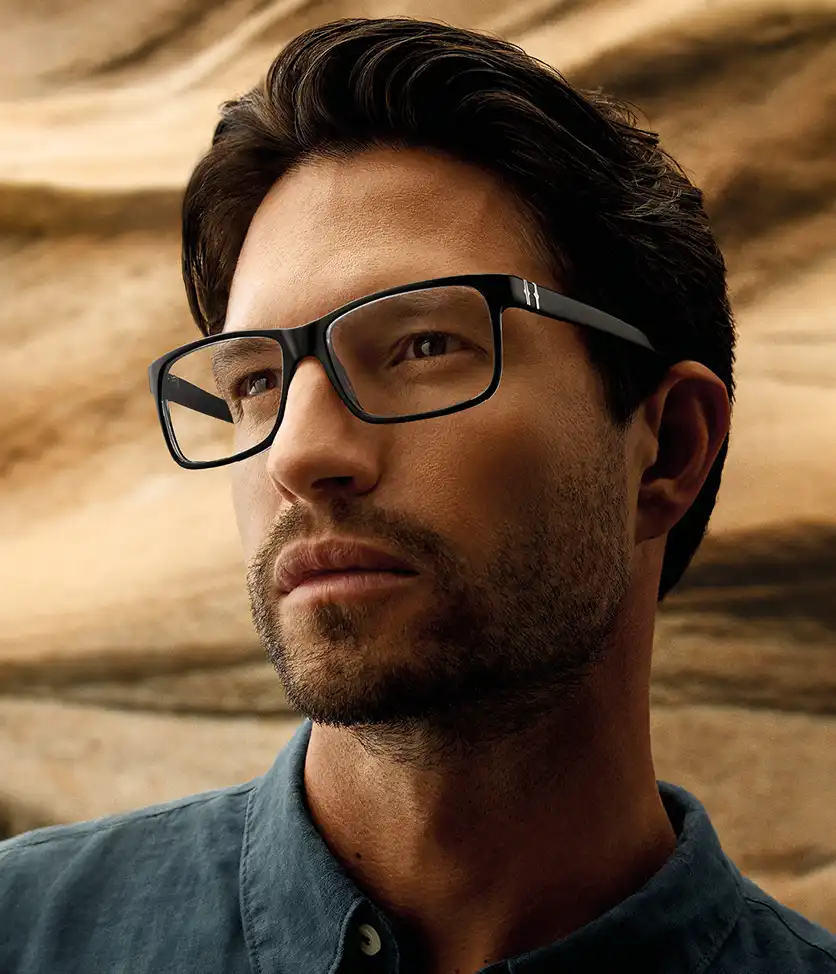 Man wearing Timberland eyeglasses