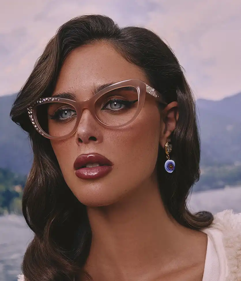 Woman wearing Marciano eyeglasses