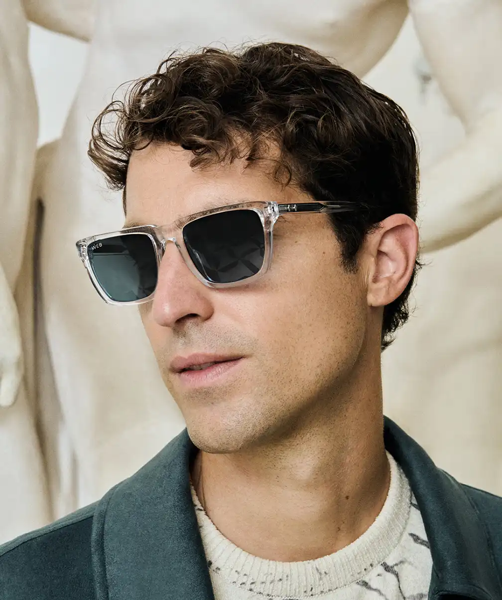 Man wearing WEB EYEWEAR sunglasses