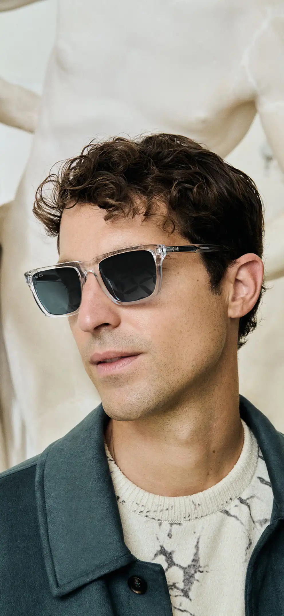 Man wearing WEB EYEWEAR sunglasses