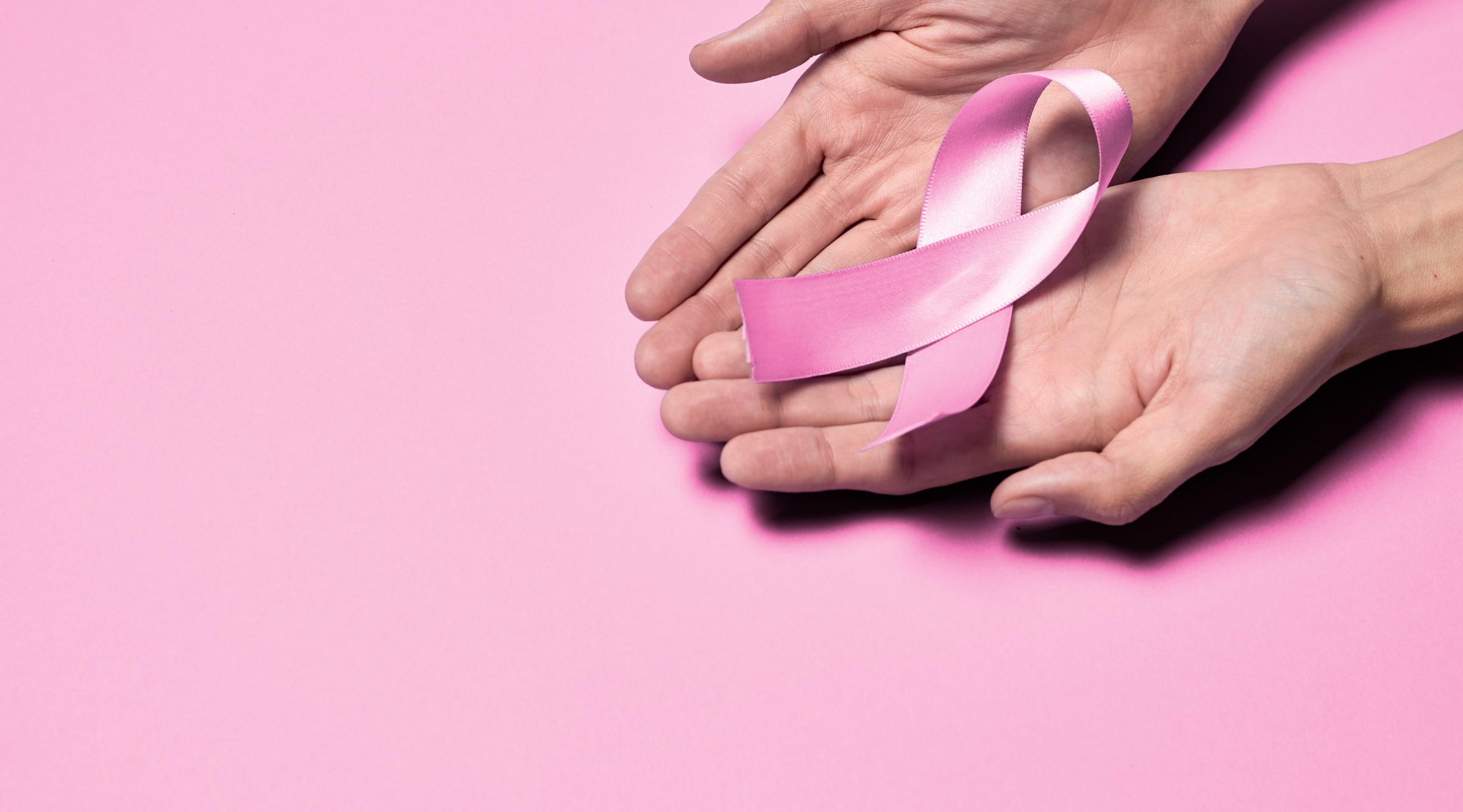 The pink ribbon, symbol of breast cancer research