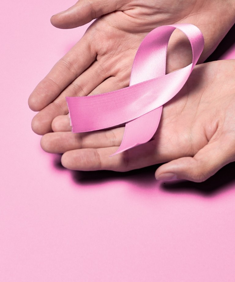 The pink ribbon, symbol of breast cancer research